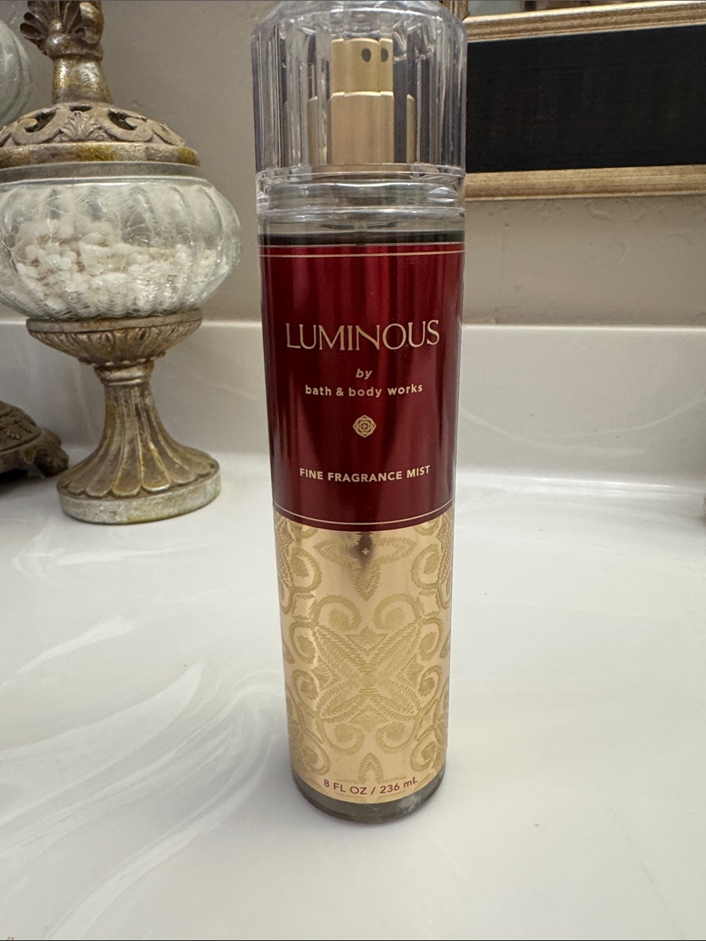 Bath & Body Works Luminous Fragrance Mist - Red and Gold Bottle
